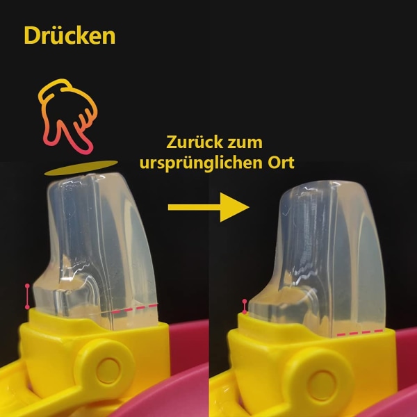 Barnevannsflaske med sugerør 400 ml, BPA-fri rustfritt stål drikkeflaske termos, dobbel termos for skole, gaver, reiser (gul)