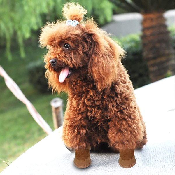 Hunde Støvler Pote Beskytter, Anti-Slip Hundesko, Hund Australien Støvler Kæledyr Antiskid Sko Vinter Varme Skidproof Sneakers, til Lille Hund