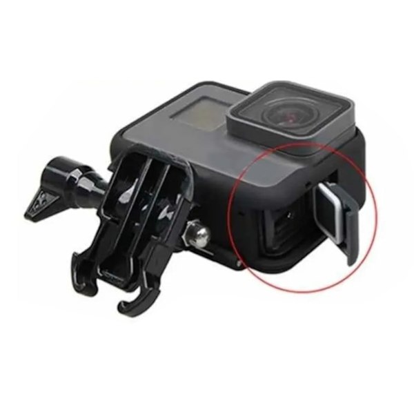 Ramfäste för Hero 5 Hero 6 Actionkamera Skyddande Ramfodral med Reserverad Mikrofonöppning Svart