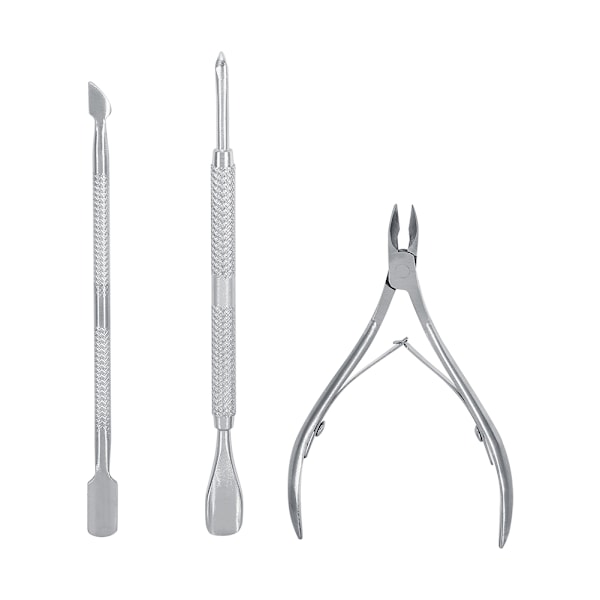 Nagel Rostfritt Stål Nagelbandssked Pusher Remover Nipper Clipper Cut Cutter Set