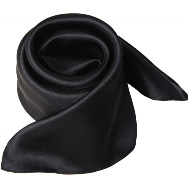 2-pack 35" Satin Silk Like Hair Scarf Bandana Light Head Wraps Hals Face Scarves Cover för kvinnor, svart+champagne