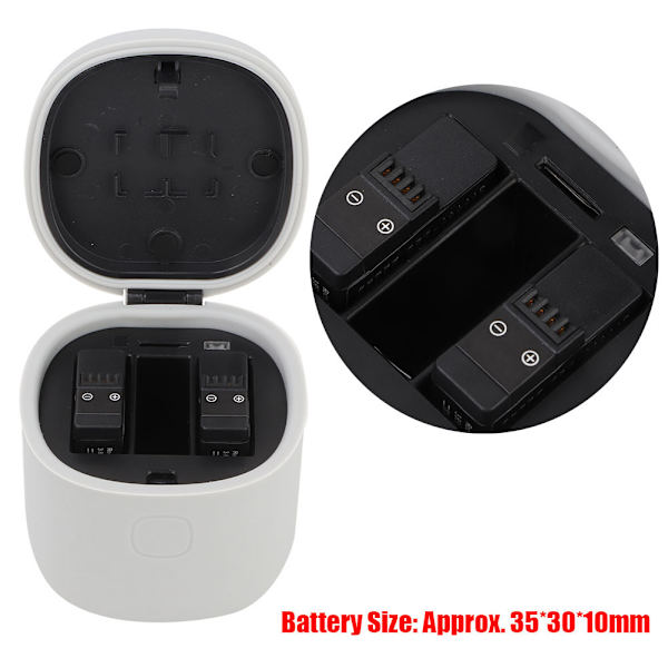 TELESIN Minneskortsläsare Förvaringsfodral Batteriladdare för Gopro Hero 5/6/7 Batteri (Endast Laddare)