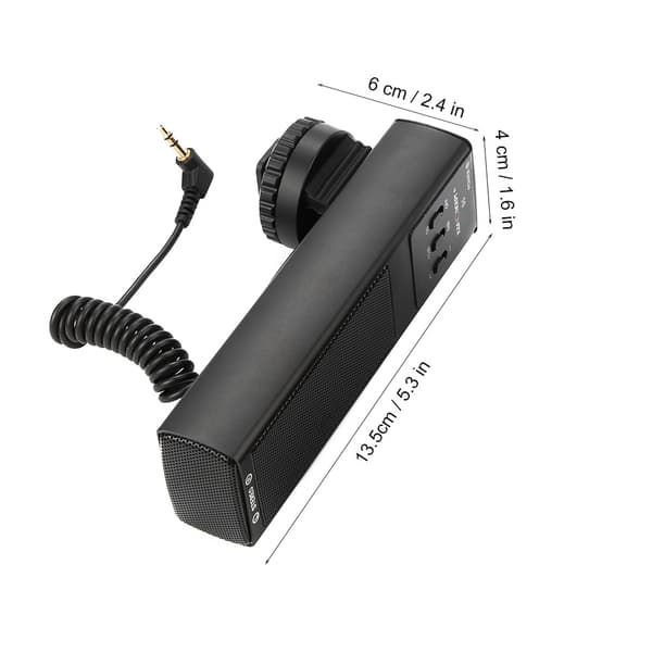 K&F Concept S5 stereovideomikrofon med blitsskoadapter for DSLR-kamera videokamera