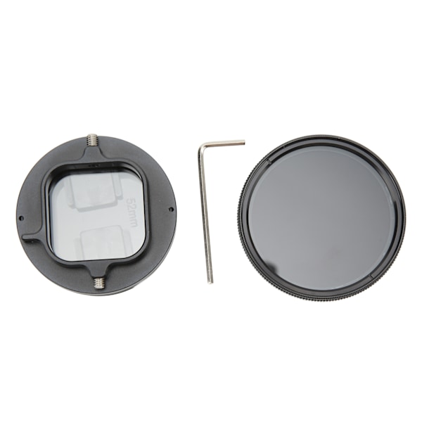 Variabel ND-linsfilteruppsättning UV-resistent dammtät 52mm variabel neutraldensitetsfilter för Hero11 Black