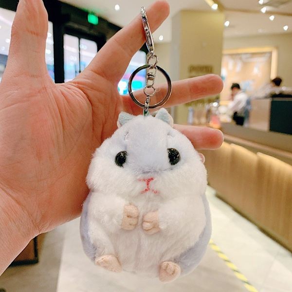 Söpö pieni nukke, pari laukku riipus, pehmolelu nukke avaimenperä, nukke riipus Plush Blue Hamster