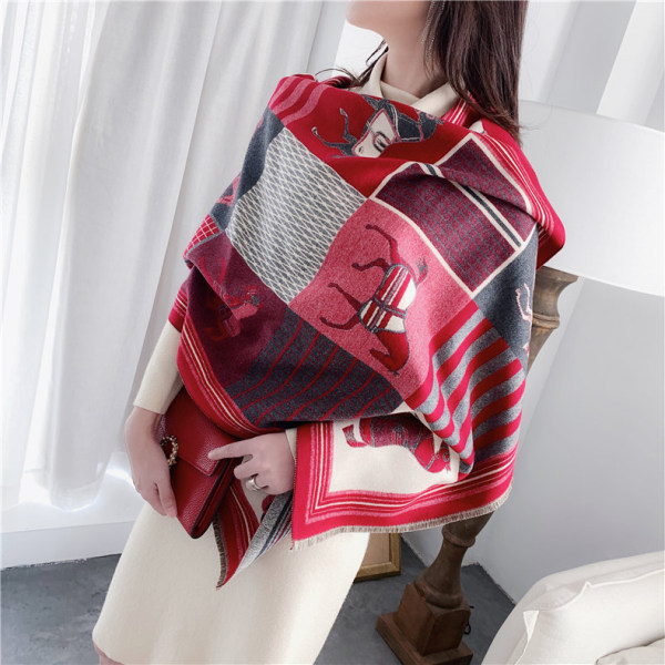 Tørklæder til kvinder Pashmina Silky Shawl Wrap til aftenkjole Tæppe Åben front Poncho Cape（Rød）