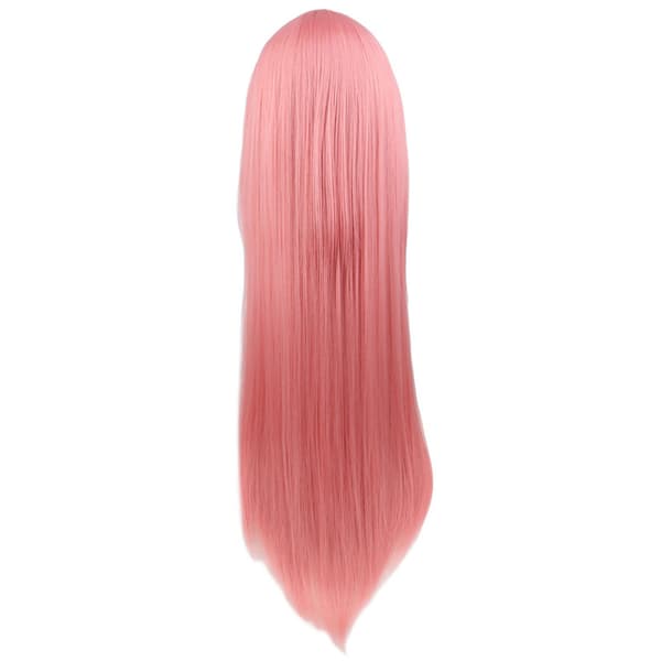 Wekity 80cm Vacker Charmig Cosplay Rak Hår Peruk, Rosa
