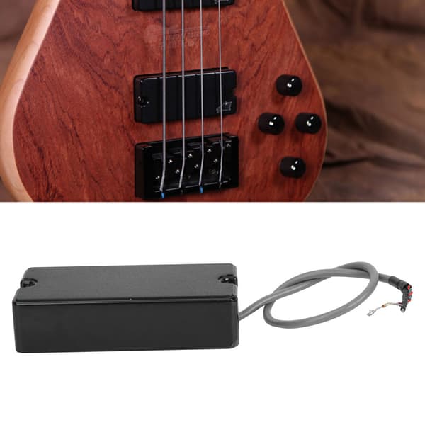 4-strängad dubbel elektrisk basgitarr pickup med plastskydd och keramisk magnet