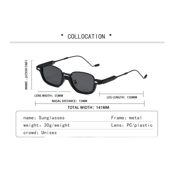Fashion Vision Retro Vintage Cateye Kvadratiske Solbriller Plast Ramme 90-talls Solbriller Stilig Klassisk 70-talls Briller