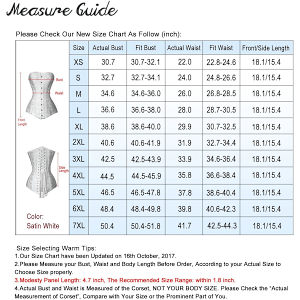 Kvinde 26 Stålbenet Bomuld Lang Overkrop Timeglas Krop Shaper Korset L Satin White