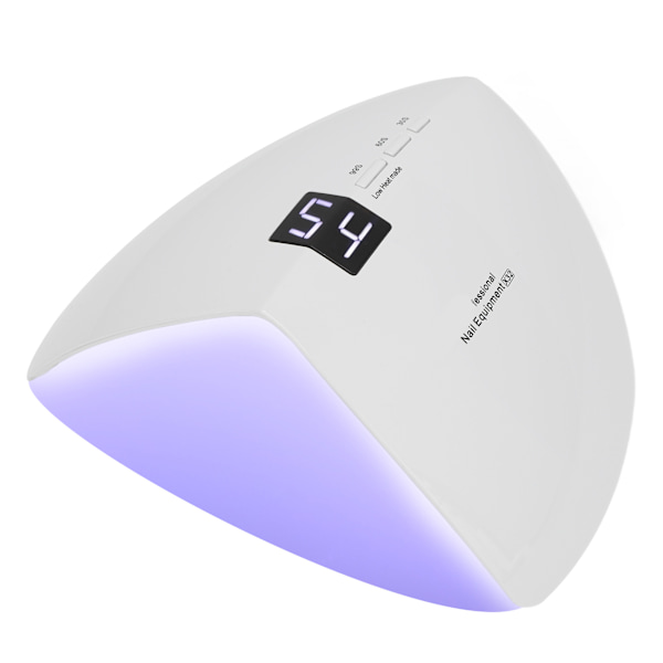 UV LED neglelampe 54W profesjonell negle tørketrommel gel polish herding lys med 3 timer innstilling 100‑240VEU plugg