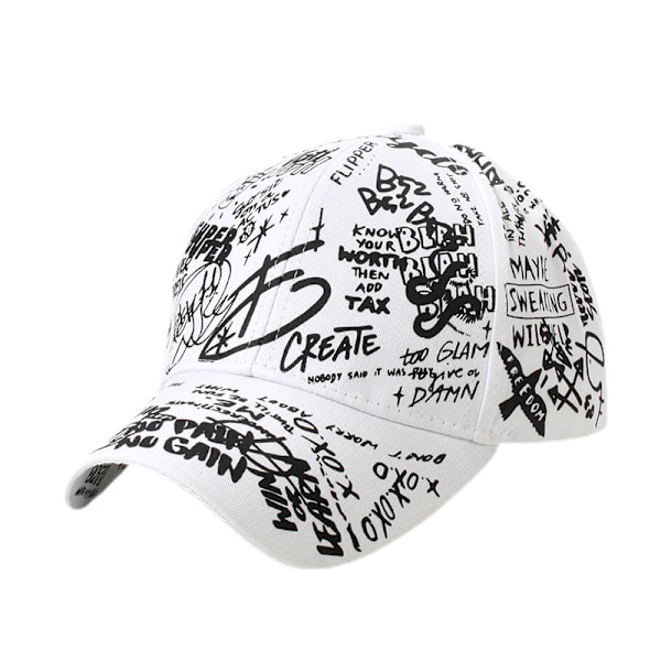 Unisex Graffiti Baseball Cap, K-pop Boys Outdoor Snapback Hat， Dad Hat, Trucker hat för män kvinnor
