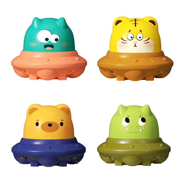 Utskjutningströghetsleksak pedagogisk underhållning mini UFO-form dra tillbaka tryck för att glida leksaksbil födelsedagspresent (Liten monster)
