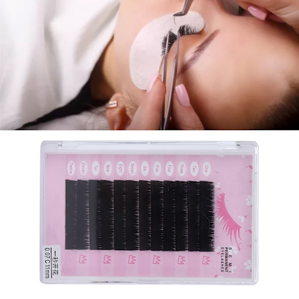 Kvinnors fluffiga falska ögonfransar förpackning långa extensionsögonfransar återanvändbara tjocka falska ögonfransar 11 mm