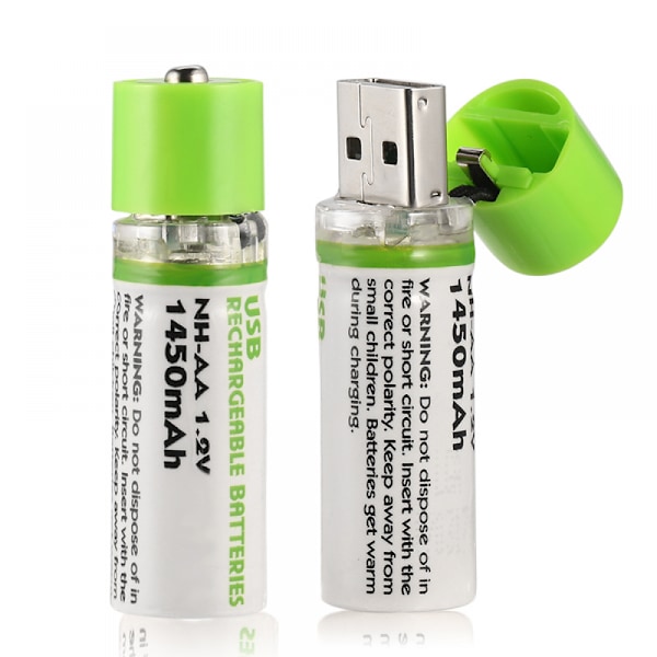SAYTAY  AA-laddningsbart batteri 1450 milli, USB AA-laddningsbart batteripaket  ST-001
