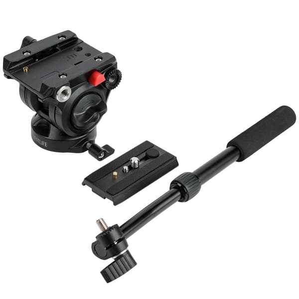 Kamera videokamera stativhode Fluid Drag Pan/Tilt-hode med hurtigutløserplate