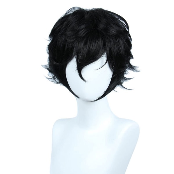 Short Black Layered Cosplay Wig Halloween Costume Wig for Men，halloween cosplay wig