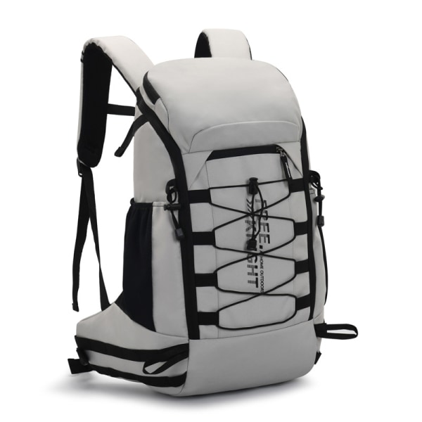 Vandringsryggsäck, campingryggsäck, 40L vattentät vandringsryggsäck, med cover, lätt reseryggsäck, grå