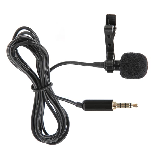 Lavalier Mikrofon ClipOn Elektronisk Tilbehør med S01 Adapter til Computer/Telefon Kamera
