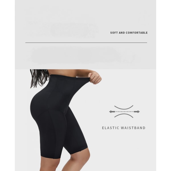 Kvinners Høy Midje Lår Slank Passform Abdominal Bukser Tynn Hofte Løft Body Shapewear --- Svart（Størrelse M）