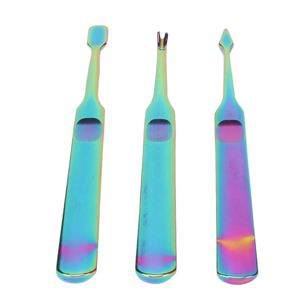 3 st Cuticle Remover Kit Rostfritt Stål Professionell Död Hud Pusher för Tånaglar Fingernagel