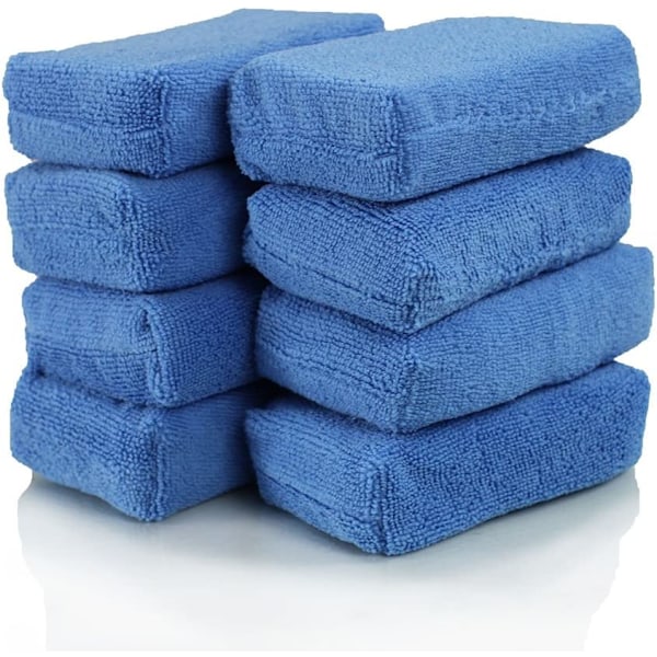 Premium Grade Microfiber Applicators, Blue (Pack of 8)