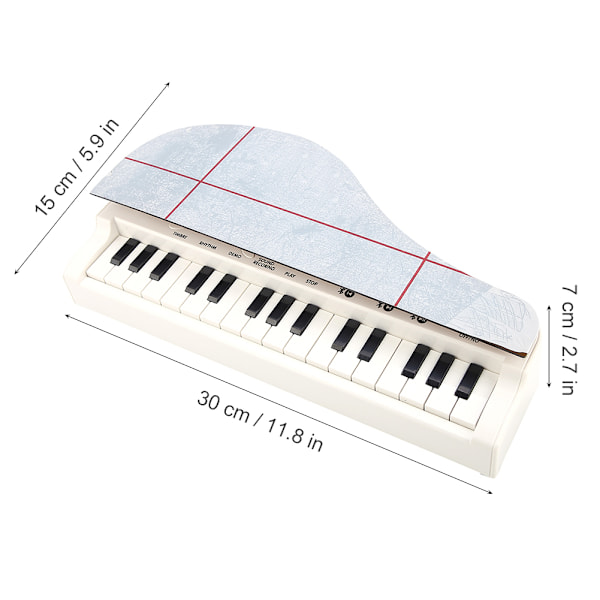 Barn Digital USB-driven 31 tangenter tangentbord Bluetooth elektronisk leksak Mini Piano (Vit)