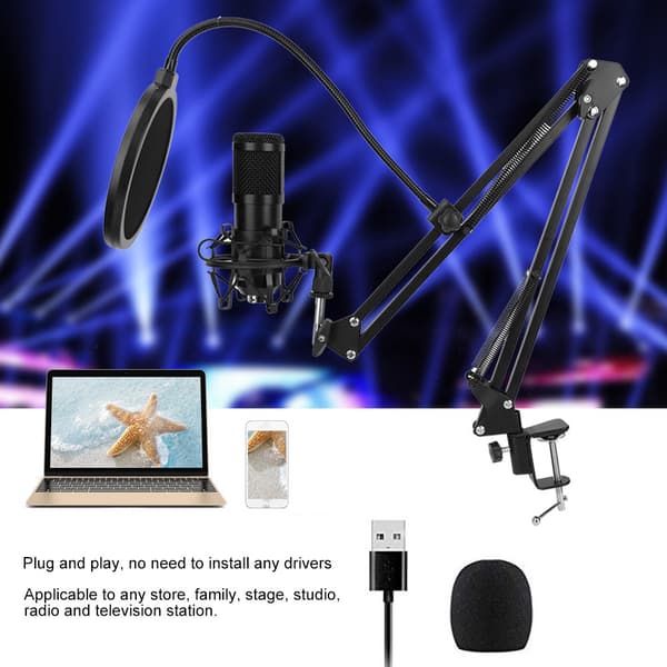 Computer USB Mikrofon Sæt 192KHZ / 24Bit Høj Samplingshastighed Lyd Tilbehør Musikinstrument Tilbehør
