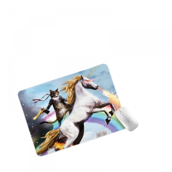 Ultra tynd Medium Gaming Mouse Pad 210*260*3mm Overflade, Holdbar Polycarbonat Overflade, Silikon+Stof Blå