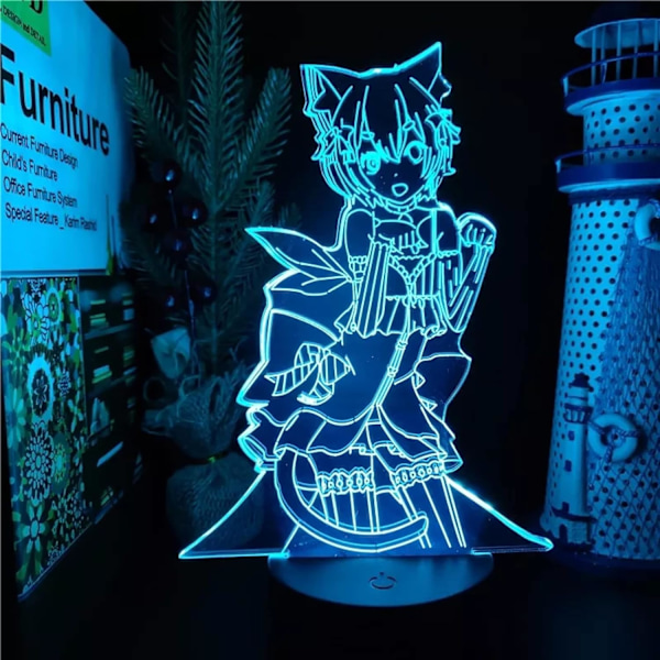 WJ Re Zero Starting Life in Another World Felix Argyl Anime 3D Illusion Lampe Soveværelse Bord Dekoration Lampara Børn Gave Anime Illusion Lampe PXJD En annorlunda värld från grunden