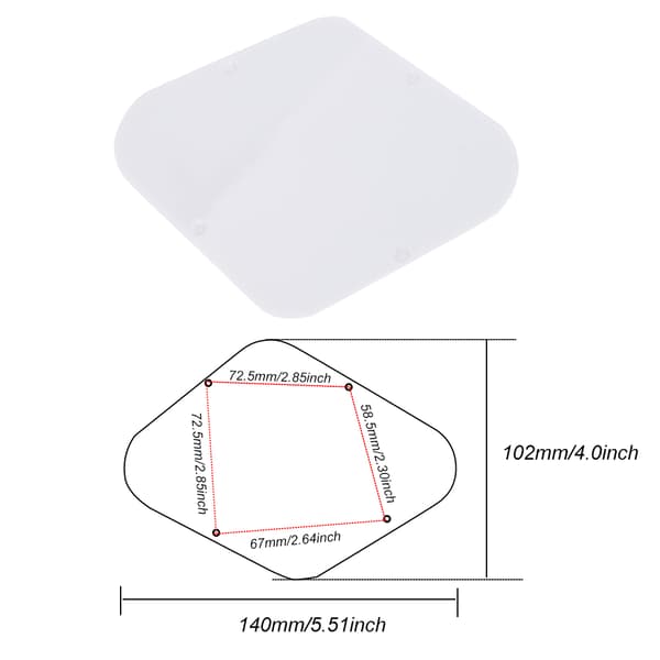 Pickguard Pick Guard Control&Switch Cavity Back Plates Cover for LP Electric Guitar(White)