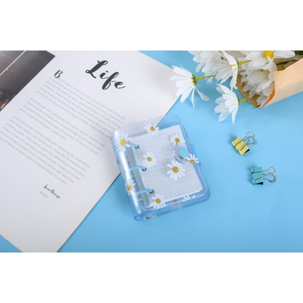 New 3-hole loose-leaf notebook mini PVC transparent case portable loose-leaf coil hand ledger