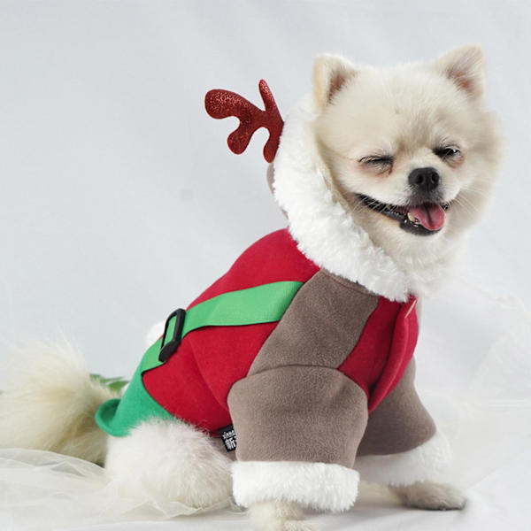 Lemmikkieläinten vaatteet, piirretty kuvio, cosplay, lämmin, koiran huppari, asu talvelle (M)