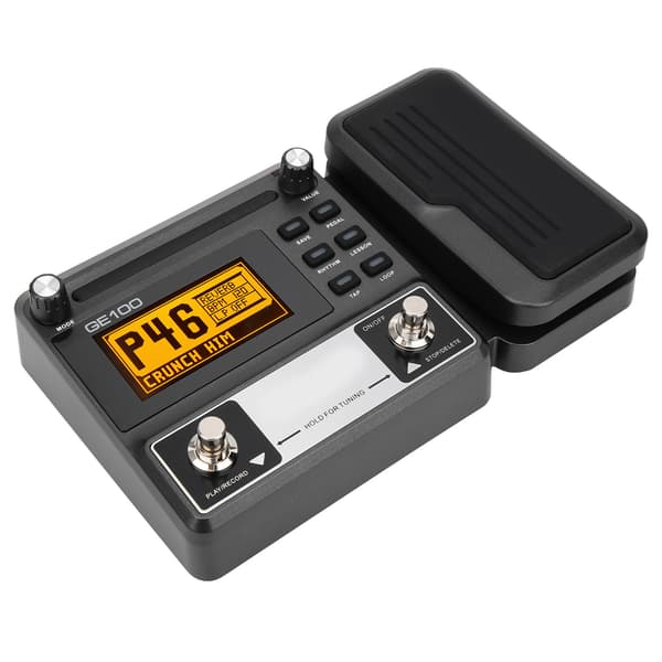 Guitar MultiEffects Pedal med 180 s Loop-optagelse Touch High Light LCD-skærm