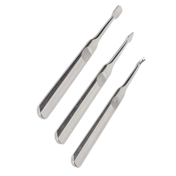 3-pack Nagelkutikula Trimmer i Rostfritt Stål Professionell Nagelkutikula Avlägsnare Pusher för Manikyr