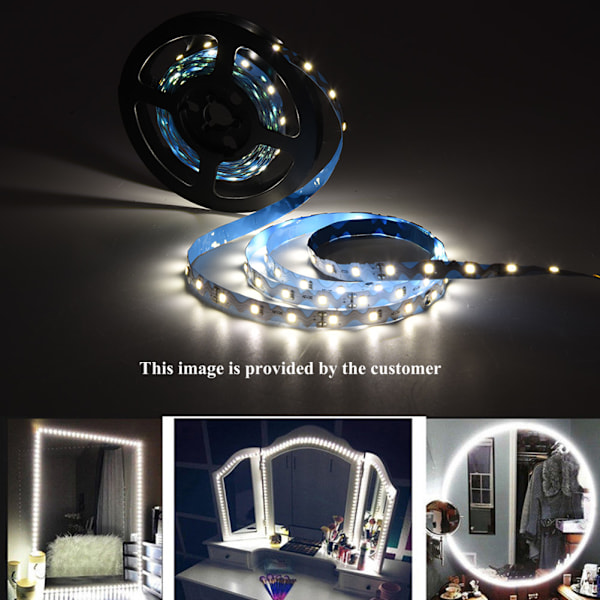 13ft 240 LED-strimler Bar Vanity Mirror Makeup-lampe Fleksibelt strimmel-lyssæt