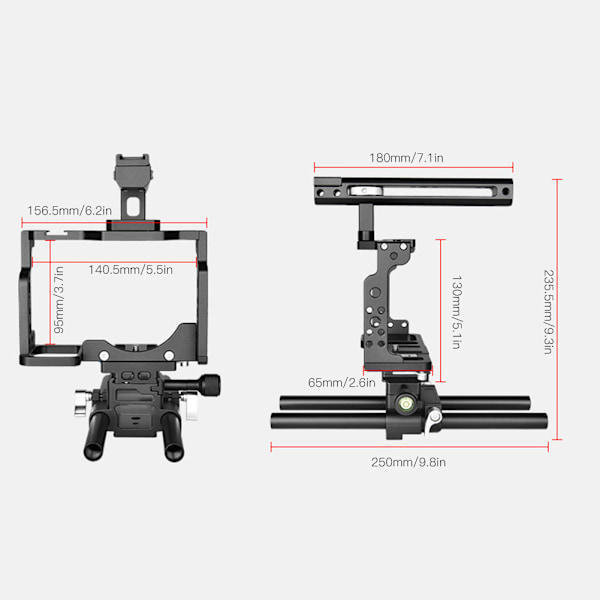 YELANGU C15 Digitalkamera Kaninbur Monteringsram för Nikon Z6 Z7 DSLR Tillbehör