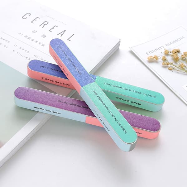 Neglefil Sanding Buffer Manicure Pedicure Sekssidet Polering Værktøj