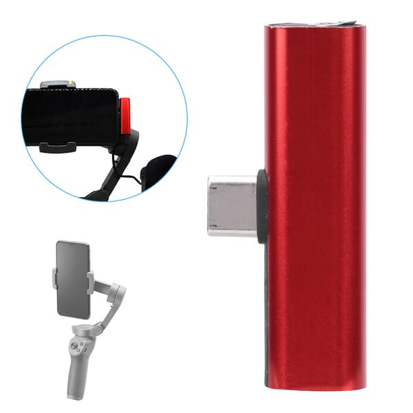 Lydadapterhoved i aluminiumslegering med mikrofonoptagelse, lydudgang til DJI Osmo Mobile 3