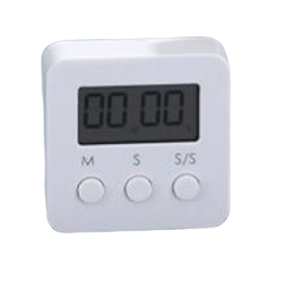 Display køkkentimer - Madlavningstimere til køkkenlærere Studerende Spil Børn Møder - Digital timer Magnetisk bagside Høj alarm (Hvid)