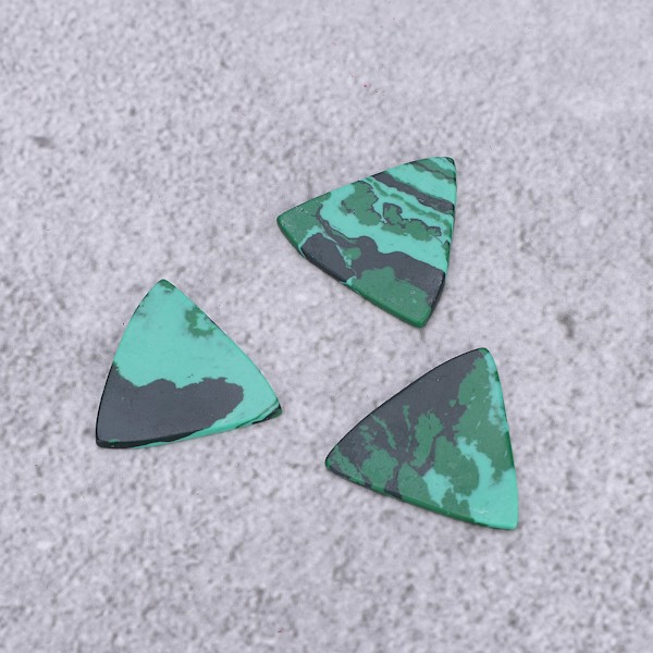 3 st Malakit Sten Plectrum för Akustisk Elgitarr Ukulele Tillbehör