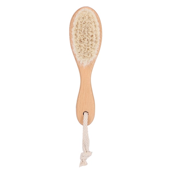 Wood Body Massage Brush Deep Clean Comb Hair Beard Leather Care Multiple Use(With Rope)