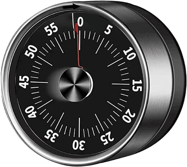 Hjemmetimer Studerende Læring Kontor Nedtællingstimer Mekanisk Rustfrit Stål Køkken Timing Værktøj Påmindelse (Sort)