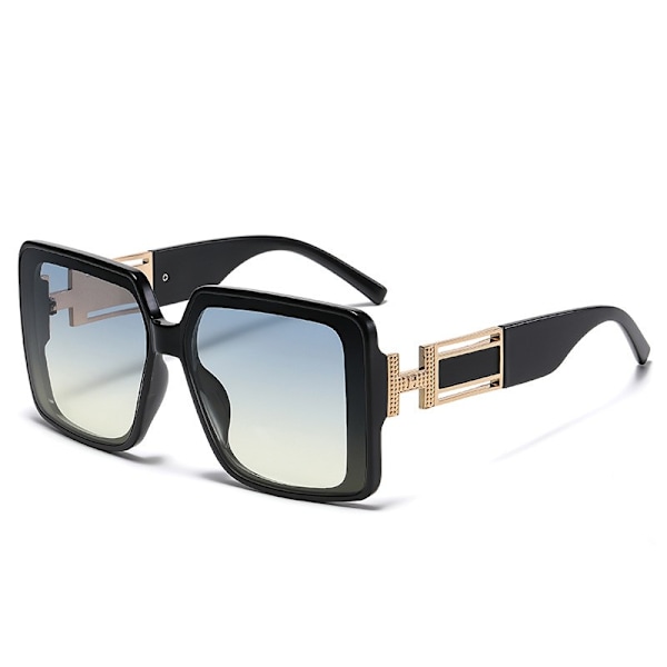 Oversized firkantede solbriller til kvinder Retro Shades Luksus store solbriller UV400 beskyttelse