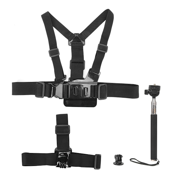 3 i 1 Universal Action Camera Tillbehör Set Kit för Gopro6 5/4/3/2 Cykling Skidåkning