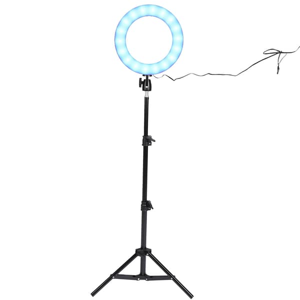 10\" LED Ring Fill Light med stativ - Justerbar LED Fill Light Kit til video, live og makeup