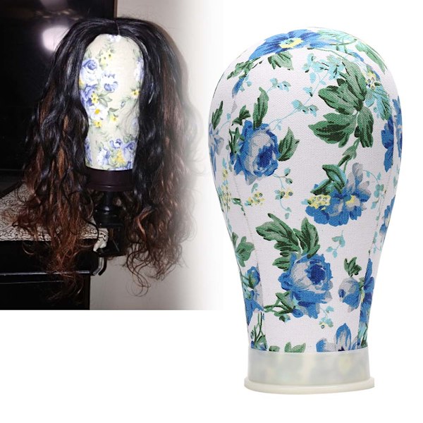 Mannequinhode Styling Parykkhode Modell Praksis Bruk Parykkhatt Displayholder Blå 23 tommer