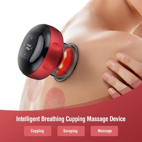 Smart Cupping Terapi Massager Med Rød Lys Terapi Elektrisk Cupping Massage Apparat Til Fjernelse Af Cellulite