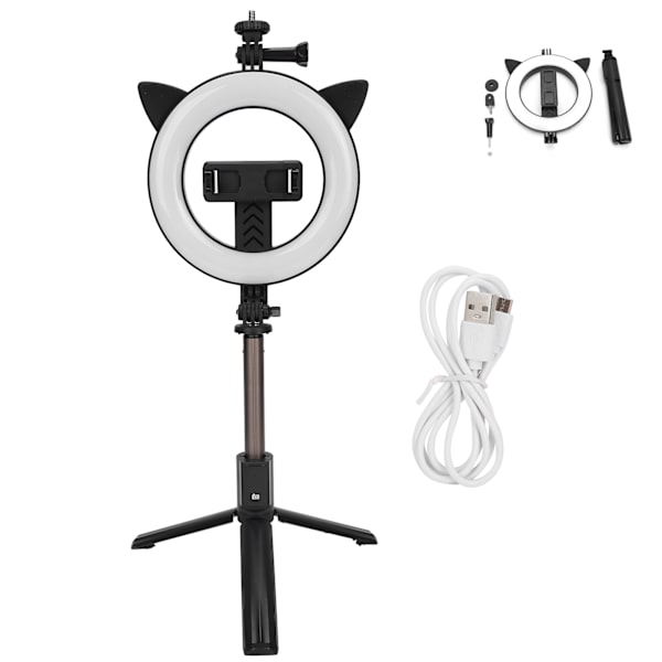 LED-fyldlys Bluetooth Live Streaming Selfie Ring Light Bærbar Makeup Justerbar Lys