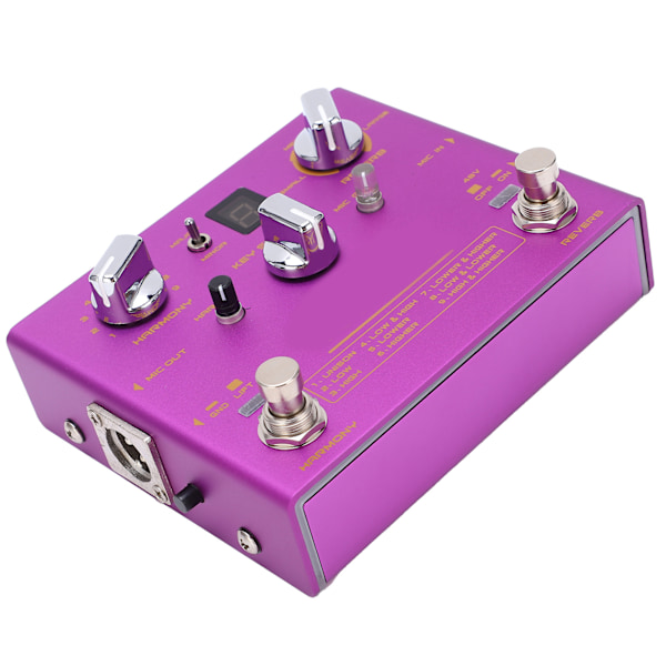 Vokaleffekter Justerbar 9 Reverb 12 Intervaller Maj Min Metall Effekt Pedal DC 9V 500mA